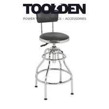 Image of Sealey SCR14 Workshop Stool Pneumatic with Adjustable Height Swivel Seat & Back