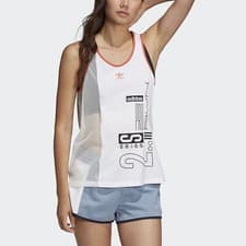 Image of Adidas Originals Womens Active Icons OG Tank Top Tee Sports Fashion DH2975 White
