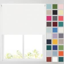 Image of MADE TO MEASURE Plain Coloured Thermal Blackout Window Roller Blinds