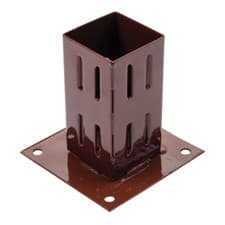 Image of Easy Grip Post Shoe 75 x 75mm Garden Fence Fencing Gardening Support Bolt Down