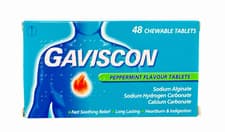 Image of Gaviscon Peppermint Flavour Chewable Tablets | 2 × 48 Tablets (96 Total)
