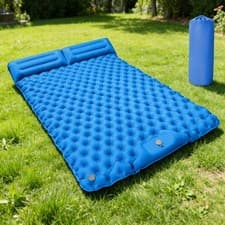 Image of Double Camping Mat Self Inflating Inflatable Camp Roll Mattress With Bag Trail