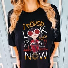 Image of Disney The Incredible Edna Mode Never Look Back Darling Black T-Shirt Size S-5XL