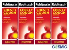 Image of 4 X Robitussin Chesty Cough Sugar free Medicine 100ml