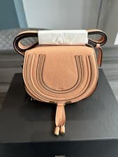 Image of Chloe Mini Marcie Leather Shoulder / Crossbody Leather Peach Bloom Bag BNIB