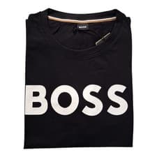Image of BOSS Mens Crew Neck T-Shirt Cotton Regular Fit Short Sleeve Summer Top Brand New