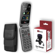 Image of Bundle offer for TTfone TT970 4G WhatsApp Flip Big Button Senior Mobile with Nyl