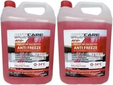 Image of 2 x Anti Freeze Summer Coolant 4.54L Litre Engine Antifreeze Red Concentrate