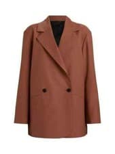 Image of ALL SAINTS CORIN MIRO Oversized Blazer Sandstone Pink Light Brown Size M  £269