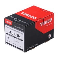 Image of Timco Black Drywall Screws Coarse Thread Box of 1000