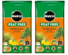 Image of Miracle-Gro Peat-Free Premium Mediterranean & Citrus Plant Compost, 20L