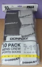 Image of Donnay Men's Socks Multi-Pack Size 7-11 Multicoloured