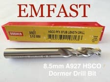 Image of 8.5mm DORMER A927 HIGH SPEED HSCo COBALT PFX STUB DRILL BIT