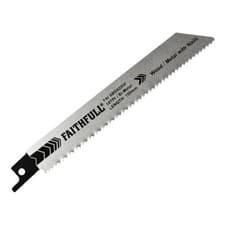 Image of Faithfull 14020007 S922HF Bi-Metal Sabre Saw Blade Demolition 150mm 10 TPI Pk 5