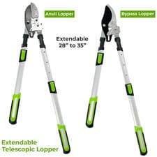 Image of Telescopic Ratchet Anvil Bypass Lopper Tree Branch Cutter Pruner C50 Blade