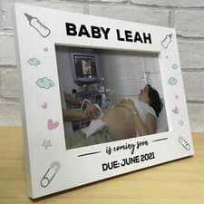 Image of PERSONALISED First Scan Picture Photo Frame New Baby Scan Ultrasound Gift