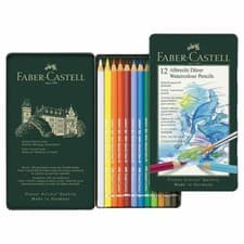 Image of Faber-Castell Albrecht Durer Artists Watercolour Pencils Tin Set 12 Colours