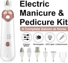 Image of Electric Nail File Drill Portable Manicure Pedicure Professional Machine Set