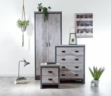 Image of Boston 3 Piece Bedroom Set in Grey