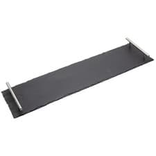 Image of Artesa Serving Platter Slate 60x15cm - Silver OR Copper Handle