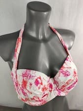 Image of NEW Boux Avenue White Orange Size UK 36E Mix Maldives Sling Bikini Top Swim Top