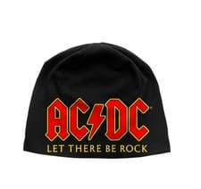 Image of AC/DC Beanie Hat Cap Let There Be Rock Album Logo Official New Black One Size