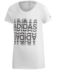 Image of New Adidas Logo Top T-Shirt - White -  Girls Kids Junior
