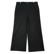 Image of NWT J.Crew Black Wide Leg Chino Trousers Women 16 Minimalist Work Preppy Modern