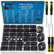 Image of 1540 Pcs O-Rings Assortment Kit, 32 Metric Sizes Nitrile Rubber, Black