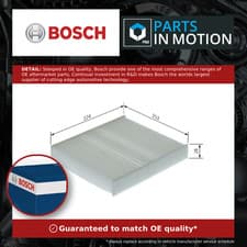 Image of Pollen / Cabin Filter 1987435169 Bosch 97133C1000 97133M5000 M5169 Quality New