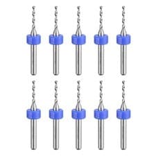 Image of 1.45mm Tungsten Carbide CNC Engraving Print Circuit Board PCB Drill Bits 10 Pcs