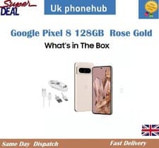 Image of Google Pixel 8 128GB / Rose Gold Excellent Condition Unlocked Pink