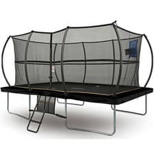 Image of Big Air Super Bounce 7x10ft Rectangular Trampoline with Safety Enclosure Black -