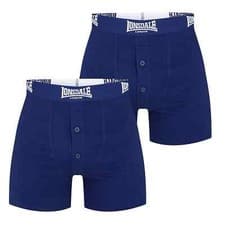 Image of MENS NAVY 2 PACK LONSDALE BOXER SHORTS UNDERWEAR SIZES S M L XL XXL XXXL XXXXL
