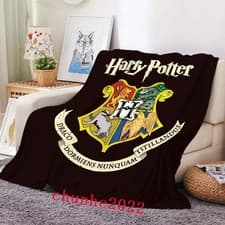 Image of Harry Potter Hogwarts Fleece Blanket Throw Sofa Bed Soft Flannel Blanket 3D