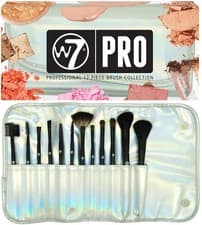 Image of W7 Professional 12 Piece Brush Collection - Makeup Cosmetics Face Powder Brow