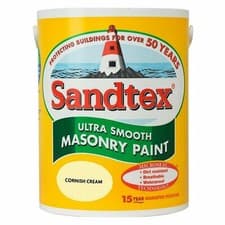 Image of Sandtex Ultra Smooth Masonry Paint 5L Cornish Cream