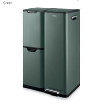 Image of Tower 60L Recycling Pedal Bin Forest Green B Stock New Free Postage