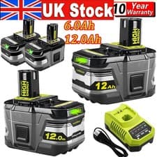 Image of 6AH 8AH 12Ah 18V Battery For Ryobi ONE + P108 RB18L50 Li-ion Batteries / Charger