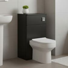 Image of Nuie Classique Back to Wall WC Toilet Unit 500mm Wide - Satin Anthracite