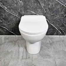 Image of Roca Debba Toledo Comfort Height Toilet Rimless Back To Wall WC Soft Close Seat