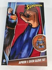 Image of Superman Apron & Oven Glove New Box Set BBQ Gift Father’s Day DC Comics Official