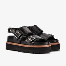Image of Clarks Ladies ORIANNA GLIDE Black Interest Leather Sandals Size UK 5 - 7 D