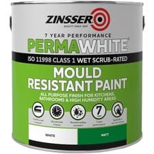 Image of Zinsser Perma White Self-Priming Interior Paint - Matt White - 2.5 Litre