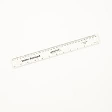 Image of 30cm Clear Ruler 12"- Strong Shatter Resistant Plastic - CM / Inches (19 PACK)