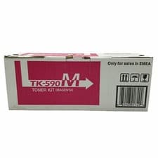 Image of Kyocera TK-590M Magenta Toner Cartridge Original Genuine Kit Ecosys Printer Red