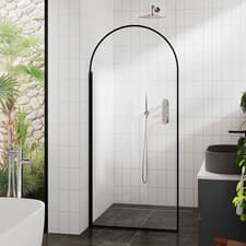 Image of Hudson Reed Arched Wet Room Screen 800mm Wide - 8mm Glass