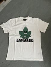 Image of DSQUARED2 Men’s White/Green T-Shirt Size S