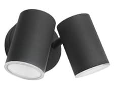 Image of Modern 11W LED Black Twin Down Wall Light Outdoor Garden Warm White Lamp ZLC346B