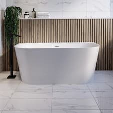 Image of Freestanding Double Ended Back to Wall Bath 1700 x 800mm - Gable GAB1700